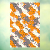 ジンジャーホワイト黒猫の対角パターン ウィンドウサイン (シート3)