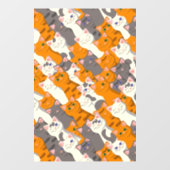 ジンジャーホワイト黒猫の対角パターン ウィンドウサイン (シート)