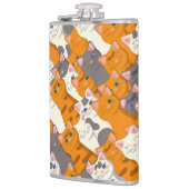 ジンジャーホワイト黒猫の対角パターン フラスク (左)