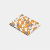 ジンジャーホワイト黒猫の対角パターン ポストイット (アングル)