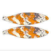 ジンジャーホワイト黒猫の対角パターン ミニバスケットボール (パネル)