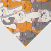 ジンジャーホワイト黒猫の対角パターン 薄葉紙 (詳細)