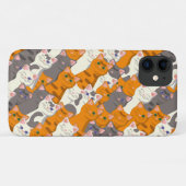 ジンジャーホワイト黒猫の対角パターン Case-Mate iPhoneケース (裏面(横))