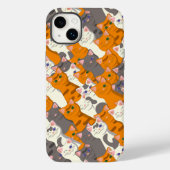 ジンジャーホワイト黒猫の対角パターン Case-Mate iPhoneケース (裏面)