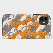 ジンジャーホワイト黒猫の対角パターン Case-Mate iPhoneケース (裏面(横))