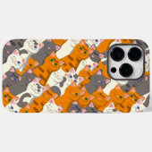 ジンジャーホワイト黒猫の対角パターン Case-Mate iPhoneケース (裏面 (横))