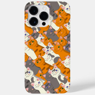 ジンジャーホワイト黒猫の対角パターン Case-Mate iPhone 14 PRO MAXケース