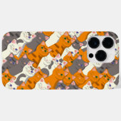 ジンジャーホワイト黒猫の対角パターン Case-Mate iPhoneケース (裏面 (横))