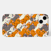 ジンジャーホワイト黒猫の対角パターン Case-Mate iPhoneケース (裏面 (横))