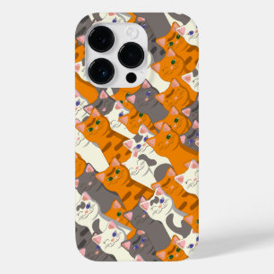 ジンジャーホワイト黒猫の対角パターン Case-Mate iPhone 14 PROケース