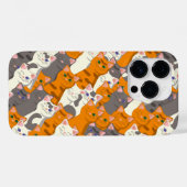 ジンジャーホワイト黒猫の対角パターン Case-Mate iPhoneケース (裏面 (横))