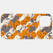ジンジャーホワイト黒猫の対角パターン Case-Mate iPhoneケース (裏面 (横))