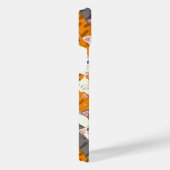 ジンジャーホワイト黒猫の対角パターン iPhoneケース (右側面)