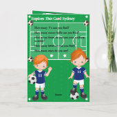 ジンジャーボーイズサッカーカラーリングページハッピーバースデー カード (裏面)