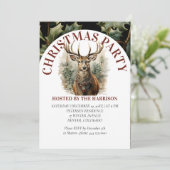 ジンジャーマン レトロ クラシック かわいい 水彩 クリスマス 招待状 (スタンド正面)