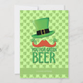 ジンジャームスターシェユーグリーンビールクローバー招待状 招待状 (裏面)