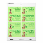 ジンジャーライムヤギ乳石鹸ラベルデザインテンプレート ラベル (フルシート)