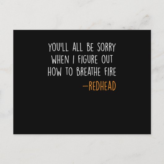 ジンジャーレッドヘアレッドヘッドレッドヘッズフレックスプレスギフト ポストカード (正面)