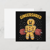 ジンジャーレッド面白ジンジャーブレッドマンジムボディビルディング シーズンカード (正面/裏面)