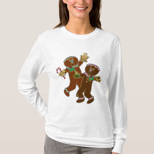 ジンジャーヴィルクリスマスフォークアート Tシャツ (正面)
