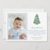 ジンジャー名門私立校風のジャーオーナメントメリークリスマスフォト シーズンカード (正面)