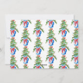 ジンジャー名門私立校風のジャールクリスマスツリーネイビーギンガム シーズンカード (裏面)