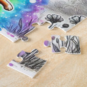 ジンジャー子猫とUFO ジグソーパズル (側面)