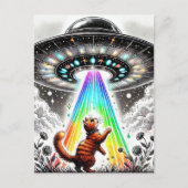 ジンジャー子猫とUFO ポストカード (正面)