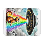 ジンジャー子猫とUFO マグネット (横)