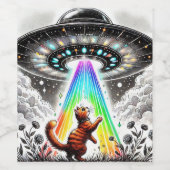 ジンジャー子猫とUFO ワインラベル (シングルラベル)