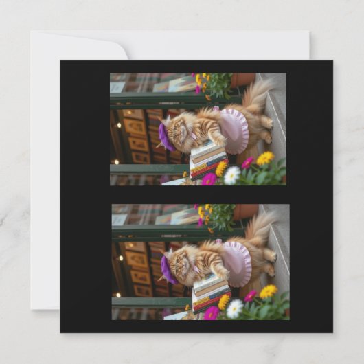 ジンジャー子猫アートブック販売 サンキューカード (正面)