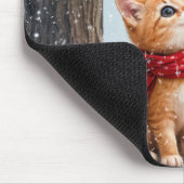 ジンジャー子猫ウォッチング（鳥）ショウジョウコウカンチョウ マウスパッド (コーナー)