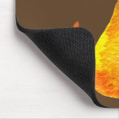 ジンジャー猫かわいい水の色のイラストレーションアート マウスパッド (コーナー)