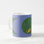 ジンジャー猫が蝶を見る コーヒーマグカップ (正面左)