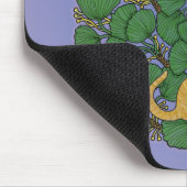 ジンジャー猫が蝶を見る マウスパッド (コーナー)