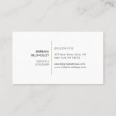 ジンジャー瓶の陶器のロゴデザイナーブラック/金ゴールド 名刺 (裏面)