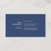 ジンジャー瓶の陶器のロゴデザイナー黒/青 名刺 (裏面)