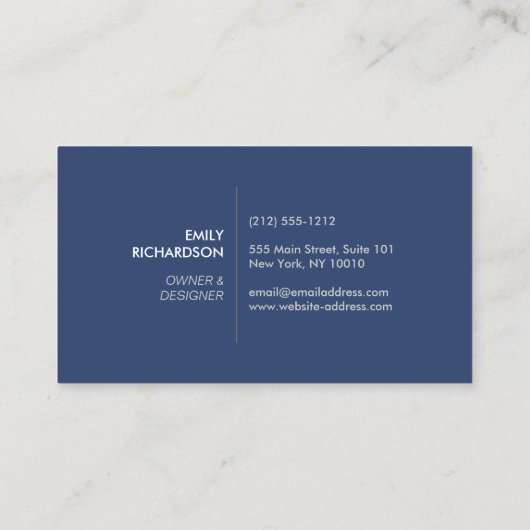 ジンジャー瓶の陶器のロゴデザイナー黒/青 名刺 (裏面)