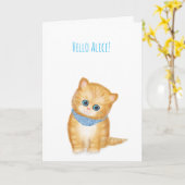 ジンジャー考えるキットンのカード カード (黄色い花)