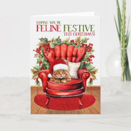 ジンジャー虎猫クリスマスキャットフェラインフェスティバルホリ シーズンカード