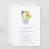 ジンジャー頭が切れるジャールひまわり男の子ベビーシャワー 招待状 (正面)