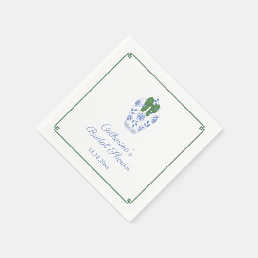 ジンジャー頭が切れるジャールクリスマスブライダルシャワーパーティー スタンダードカクテルナプキン (角)