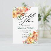 ジンジャー ウォーターカラー フラワーリースの招待状 招待状 (スタンド正面)