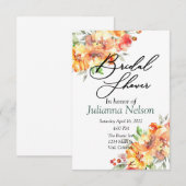 ジンジャー ウォーターカラー フラワーリースの招待状 招待状 (正面/裏面)