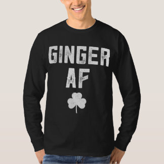 ジンジャーAFレッドヘッドSt patricks dayアイリッシュおもしろいドリン Tシャツ