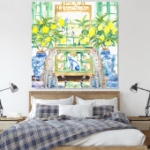 ジンジャーjとチノイスリーインテリアの2つのチーズ キャンバスプリント (インサイチュ (寝室))