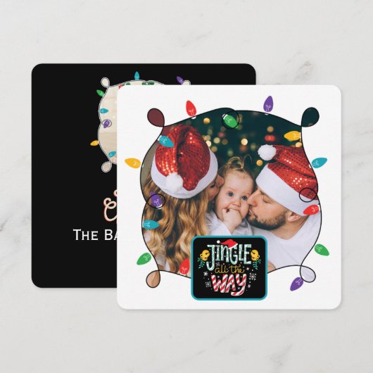 ジンジャ・オール・ザ・ウェイ（写真を追加）ホリデーカード シーズンカード (正面/裏面)