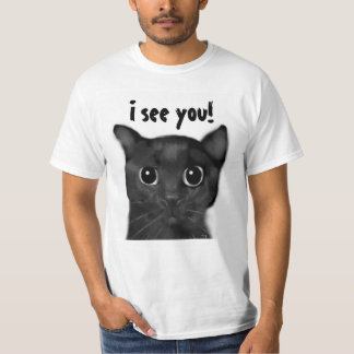 ジンジンの黒猫のワイシャツ Tシャツ
