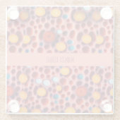 ジントニックソーダ水の色パターン ガラスコースター (裏面)