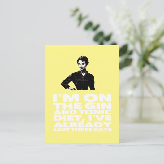 ジントニックダイエットヴィンテージはがき ポストカード (スタンド正面)